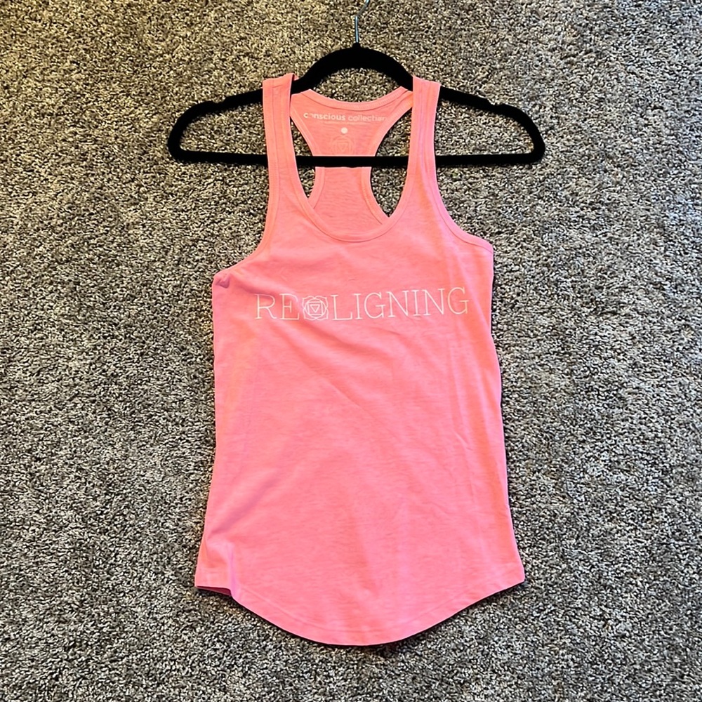Hot pink athletic tank top